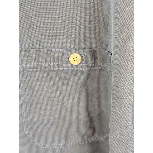 Tommy Bahama Silk Shacket w/ Pockets Navy Blue Men's Size Medium - Picture 5 of 13